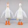 Custom White and Orange Goose Mascot Costume Adult Full Body Suit for Farm Events