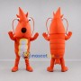 Custom Orange and Yellow Shrimp Mascot Costume Adult Full Body Suit for Seafood Festivals