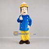 Custom Blue and Yellow Firefighter Mascot Costume Adult Full Body Suit for Community Events