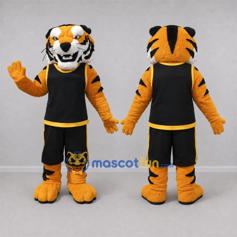 Custom Orange and Black Tiger Mascot Costume Adult Full Body Suit for Sports Events Custom Orange and Black Tiger Mascot Costume Adult Full Body Suit for Sports Events