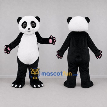 Custom Black and White Panda Mascot Costume Adult Full Body Suit for Wildlife Events