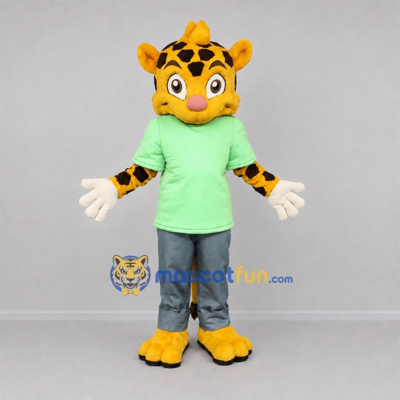 Custom Yellow and Green Giraffe Mascot Costume Adult Full Body Suit for Wildlife Events Custom Yellow and Green Giraffe Mascot Costume Adult Full Body Suit for Wildlife Events
