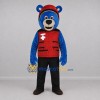 Custom Blue and Red Helmeted Bear Mascot Costume Adult Full Body Suit for Community Events Custom Blue and Red Helmeted Bear Mascot Costume Adult Full Body Suit for Community Events