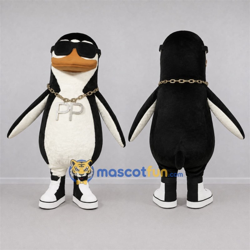 Custom Black and White Penguin Mascot Costume Adult Full Body Suit for School Events Custom Black and White Penguin Mascot Costume Adult Full Body Suit for School Events