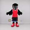 Custom Black and Red Raven Mascot Costume Adult Full Body Suit for Sports Events Custom Black and Red Raven Mascot Costume Adult Full Body Suit for Sports Events