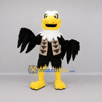 Custom Black and White Bald Eagle Mascot Costume Adult Full Body Suit for School Events Custom Black and White Bald Eagle Mascot Costume Adult Full Body Suit for School Events