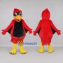 Custom Red and Black Cardinal Bird Mascot Costume Adult Full Body Suit for Sports Events