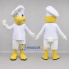 Custom White and Yellow Chef Chicken Mascot Costume Adult Full Body Suit for Food Festivals
