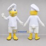 Custom White and Yellow Chef Chicken Mascot Costume Adult Full Body Suit for Food Festivals