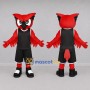 Custom Red and Black Owl Mascot Costume Adult Full Body Suit for Sports Events