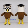 Custom Brown and White Graduate Owl Mascot Costume Adult Full Body Suit for Graduation Events Custom Brown and White Graduate Owl Mascot Costume Adult Full Body Suit for Graduation Events