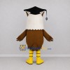 Custom Brown and White Graduate Owl Mascot Costume Adult Full Body Suit for Graduation Events Custom Brown and White Graduate Owl Mascot Costume Adult Full Body Suit for Graduation Events