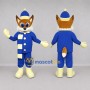 Custom Orange and Blue Fox Mascot Costume Adult Full Body Suit for Winter Events