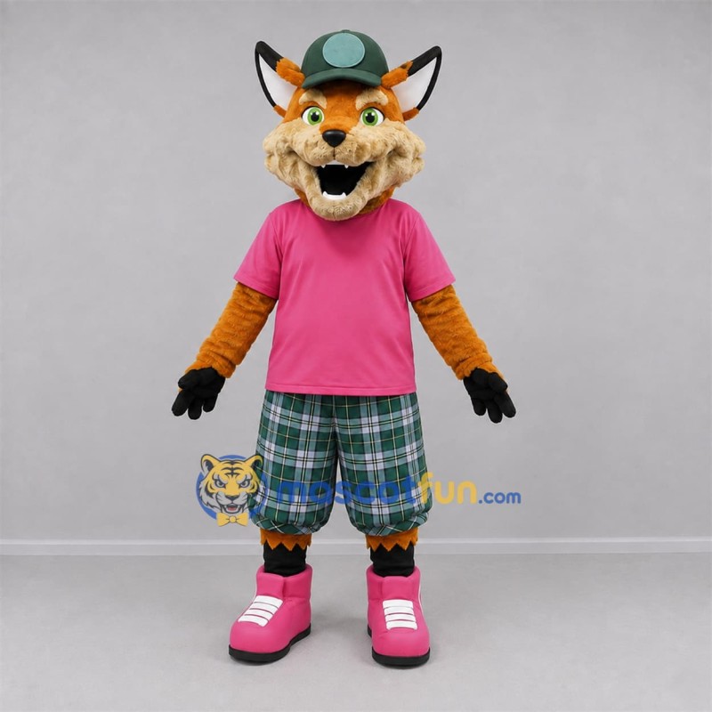 Custom Orange and Pink Fox Mascot Costume Adult Full Body Suit for School Events Custom Orange and Pink Fox Mascot Costume Adult Full Body Suit for School Events