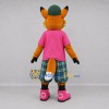 Custom Orange and Pink Fox Mascot Costume Adult Full Body Suit for School Events Custom Orange and Pink Fox Mascot Costume Adult Full Body Suit for School Events
