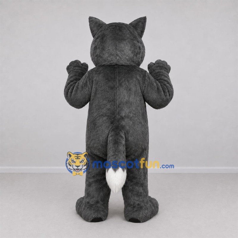 Custom Gray and White Wolf Mascot Costume Adult Full Body Suit for Sports Events Custom Gray and White Wolf Mascot Costume Adult Full Body Suit for Sports Events