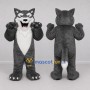 Custom Gray and White Wolf Mascot Costume Adult Full Body Suit for Sports Events