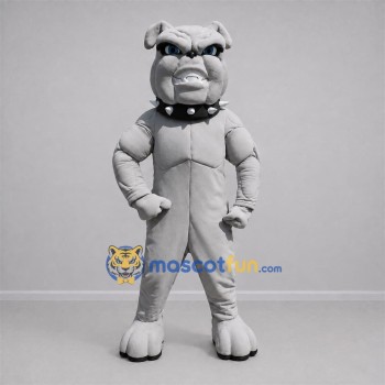 Custom Gray Bulldog Mascot Costume Adult Full Body Suit for Sports Events Custom Gray Bulldog Mascot Costume Adult Full Body Suit for Sports Events