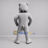Custom Gray Bulldog Mascot Costume Adult Full Body Suit for Sports Events