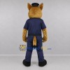 Custom Tan and Navy Blue Police Dog Mascot Costume Adult Full Body Suit for Community Events Custom Tan and Navy Blue Police Dog Mascot Costume Adult Full Body Suit for Community Events