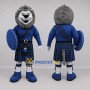 Custom Gray and Blue Lion Mascot Costume Adult Full Body Suit for Stage Performances
