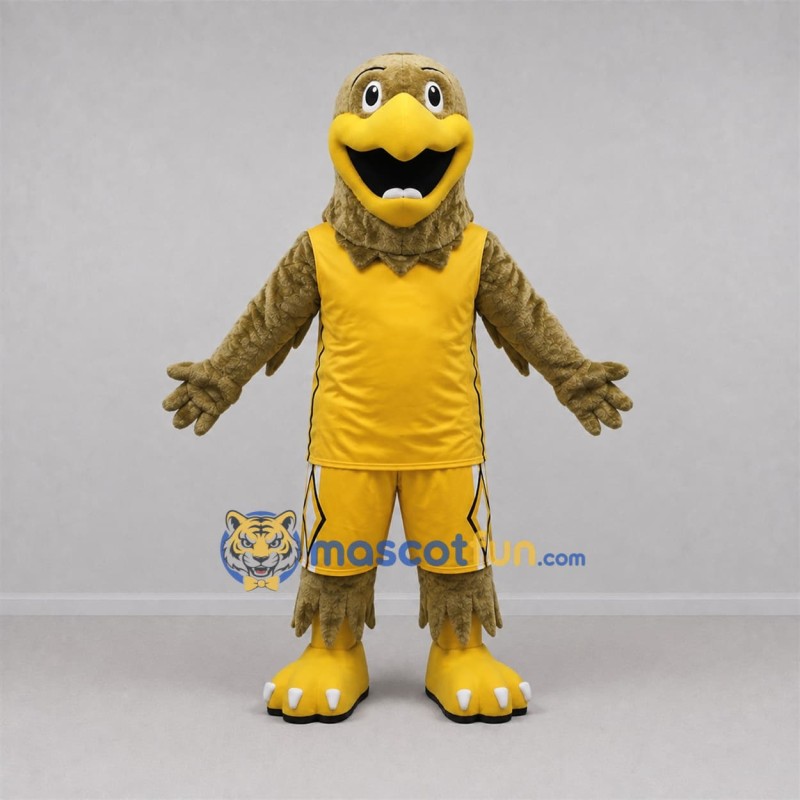 Custom Brown and Yellow Eagle Mascot Costume Adult Full Body Suit for Sports Events Custom Brown and Yellow Eagle Mascot Costume Adult Full Body Suit for Sports Events
