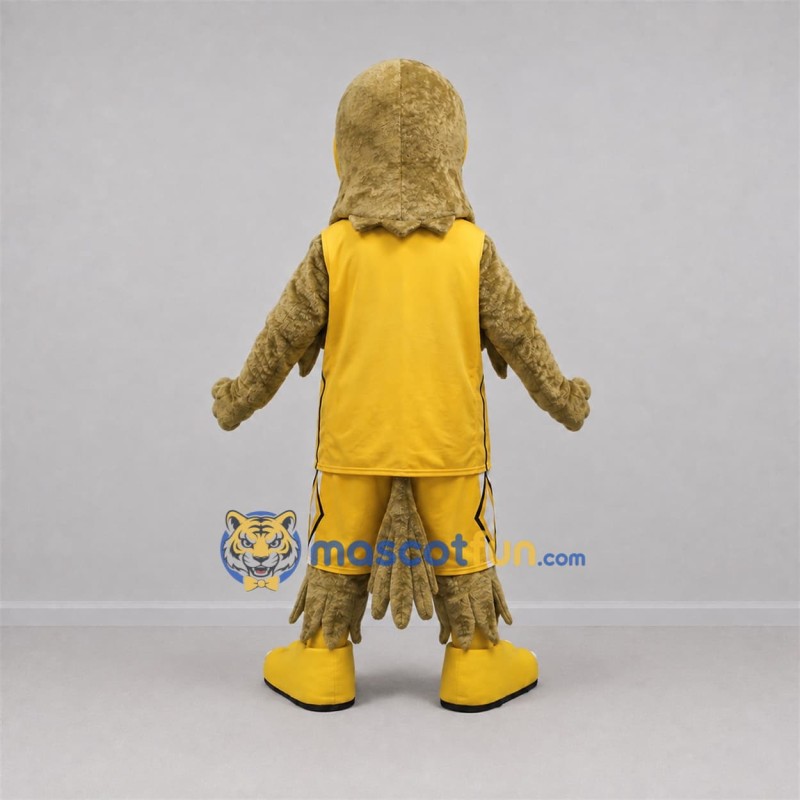 Custom Brown and Yellow Eagle Mascot Costume Adult Full Body Suit for Sports Events Custom Brown and Yellow Eagle Mascot Costume Adult Full Body Suit for Sports Events