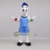 Custom White and Blue Horse Mascot Costume Adult Full Body Suit for Sports Events Custom White and Blue Horse Mascot Costume Adult Full Body Suit for Sports Events