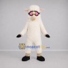Custom White and Pink Sheep Mascot Costume Adult Full Body Suit for Winter Events Custom White and Pink Sheep Mascot Costume Adult Full Body Suit for Winter Events