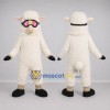 Custom White and Pink Sheep Mascot Costume Adult Full Body Suit for Winter Events Custom White and Pink Sheep Mascot Costume Adult Full Body Suit for Winter Events