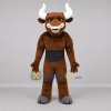 Custom Brown and White Bull Mascot Costume Adult Full Body Suit for Sports Events Custom Brown and White Bull Mascot Costume Adult Full Body Suit for Sports Events