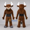 Custom Brown and White Bull Mascot Costume Adult Full Body Suit for Sports Events Custom Brown and White Bull Mascot Costume Adult Full Body Suit for Sports Events