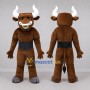 Custom Brown and White Bull Mascot Costume Adult Full Body Suit for Sports Events