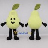 Custom Light Green Pear Mascot Costume Adult Full Body Suit for Food Festivals Custom Light Green Pear Mascot Costume Adult Full Body Suit for Food Festivals