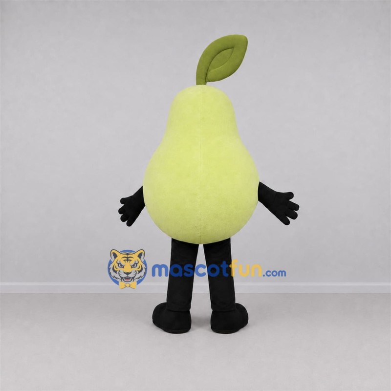 Custom Light Green Pear Mascot Costume Adult Full Body Suit for Food Festivals Custom Light Green Pear Mascot Costume Adult Full Body Suit for Food Festivals