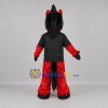Custom Black and Red Horse Mascot Costume Adult Full Body Suit for Sports Events Custom Black and Red Horse Mascot Costume Adult Full Body Suit for Sports Events