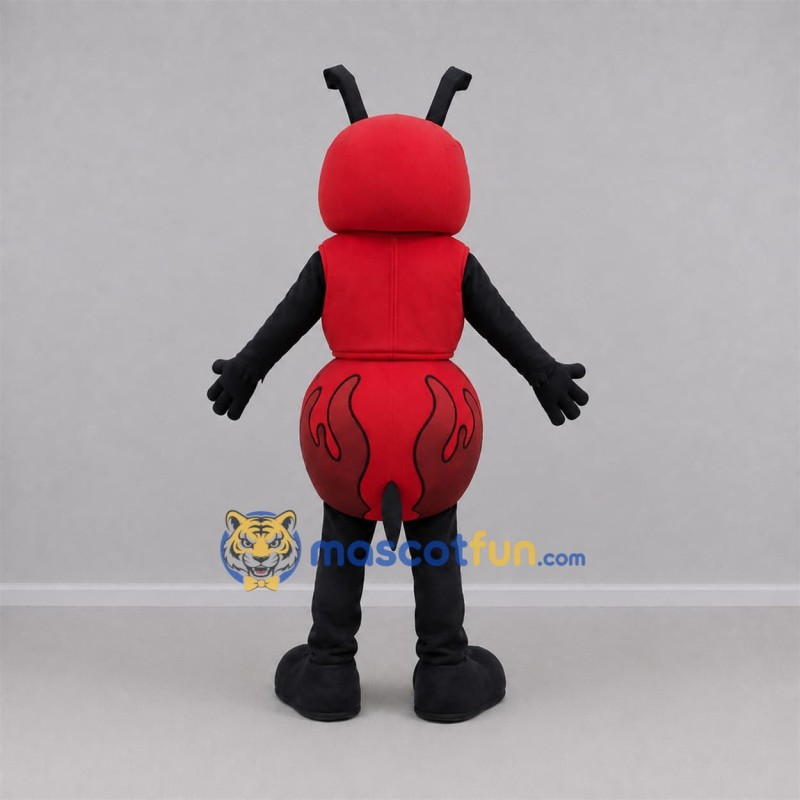 Custom Red and Black Fire Ant Mascot Costume Adult Full Body Suit for Sports Events
