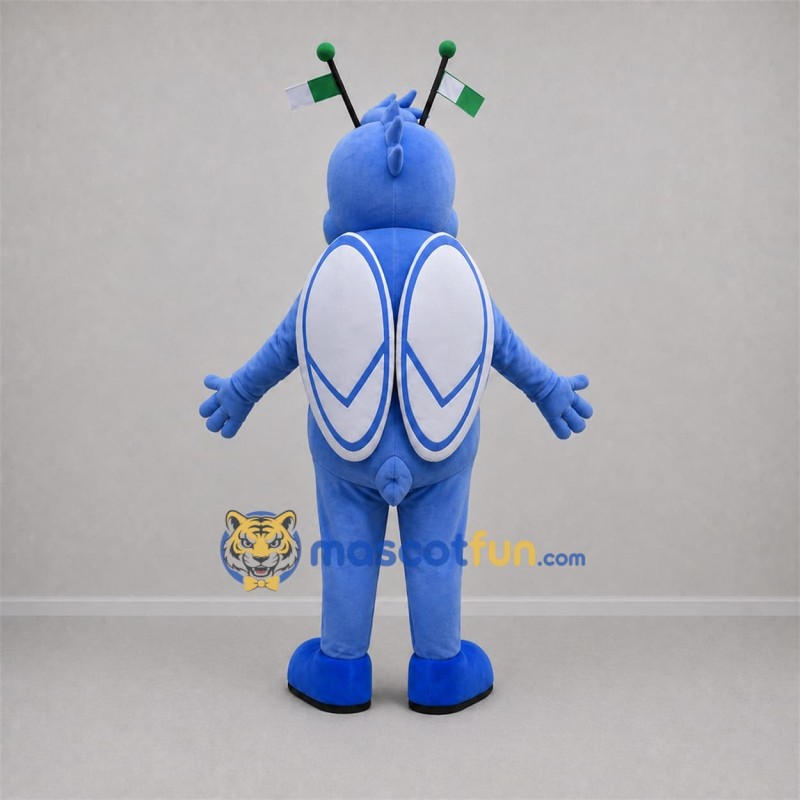 Custom Blue and White Butterfly Mascot Costume Adult Full Body Suit for Garden Events Custom Blue and White Butterfly Mascot Costume Adult Full Body Suit for Garden Events