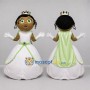 Custom White and Light Green Princess Mascot Costume Adult Full Body Suit for Storytelling Events