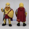 Custom Gold and Burgundy Knight Mascot Costume Adult Full Body Suit for Medieval Events Custom Gold and Burgundy Knight Mascot Costume Adult Full Body Suit for Medieval Events
