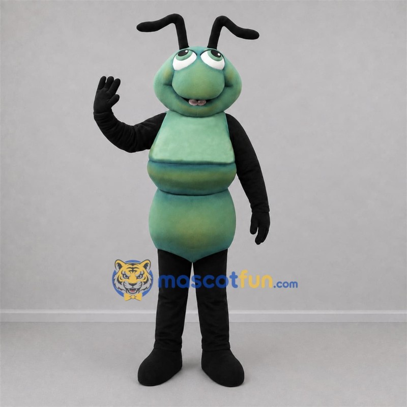 Custom Green and Black Ant Mascot Costume Adult Full Body Suit for Science Events Custom Green and Black Ant Mascot Costume Adult Full Body Suit for Science Events