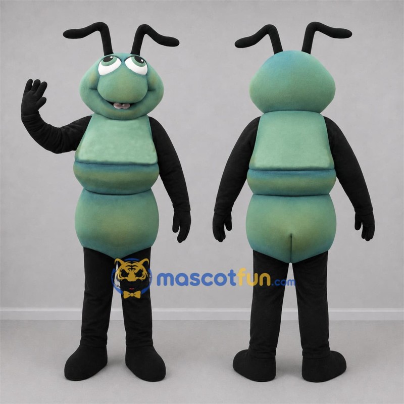 Custom Green and Black Ant Mascot Costume Adult Full Body Suit for Science Events Custom Green and Black Ant Mascot Costume Adult Full Body Suit for Science Events