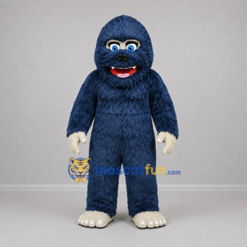 Custom Navy Blue Furry Monster Mascot Costume Adult Full Body Suit for Halloween Events