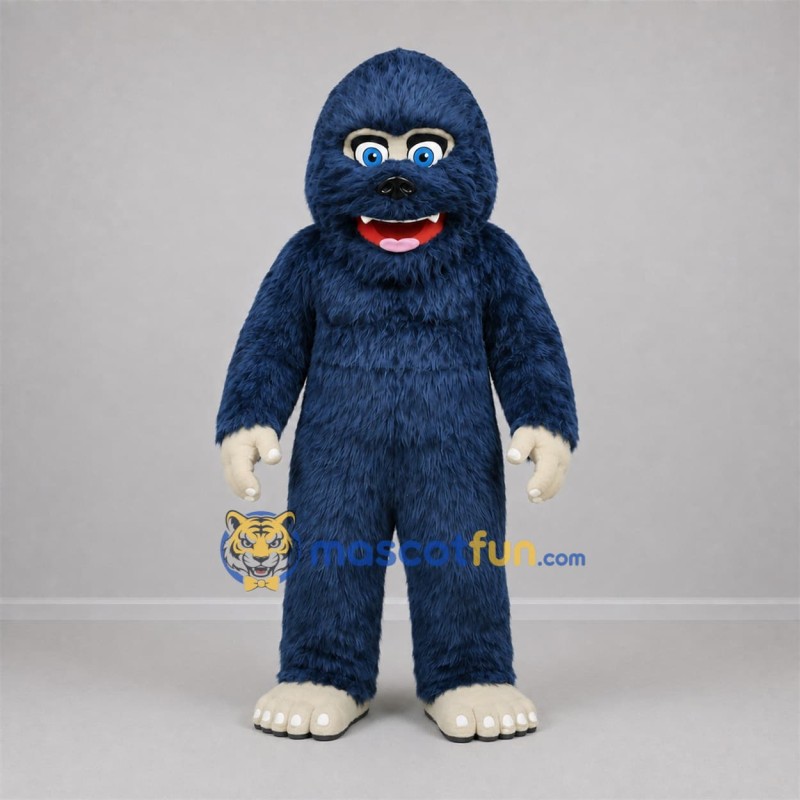 Custom Navy Blue Furry Monster Mascot Costume Adult Full Body Suit for Halloween Events Custom Navy Blue Furry Monster Mascot Costume Adult Full Body Suit for Halloween Events