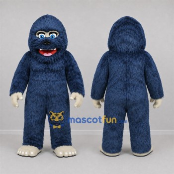 Custom Navy Blue Furry Monster Mascot Costume Adult Full Body Suit for Halloween Events
