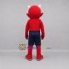 Custom Red and Navy Blue Devil Mascot Costume Adult Full Body Suit for Halloween Events Custom Red and Navy Blue Devil Mascot Costume Adult Full Body Suit for Halloween Events