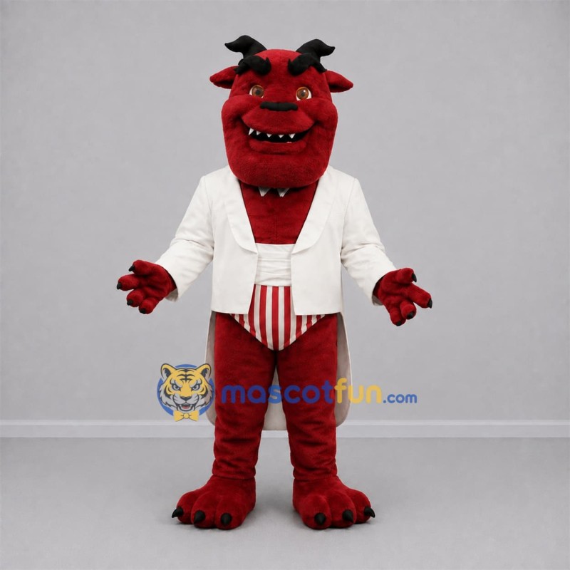 Custom Red and White Dragon Mascot Costume Adult Full Body Suit for Stage Performances Custom Red and White Dragon Mascot Costume Adult Full Body Suit for Stage Performances