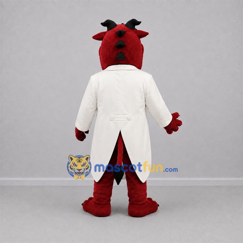 Custom Red and White Dragon Mascot Costume Adult Full Body Suit for Stage Performances Custom Red and White Dragon Mascot Costume Adult Full Body Suit for Stage Performances