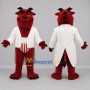 Custom Red and White Dragon Mascot Costume Adult Full Body Suit for Stage Performances