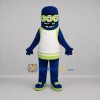 Custom Blue and Green Three-Eyed Monster Mascot Costume Adult Full Body Suit for Halloween Events Custom Blue and Green Three-Eyed Monster Mascot Costume Adult Full Body Suit for Halloween Events